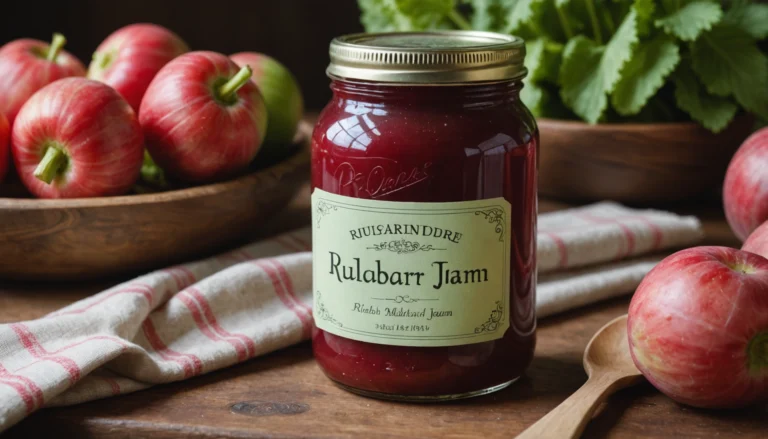 confiture à la rhubarbe